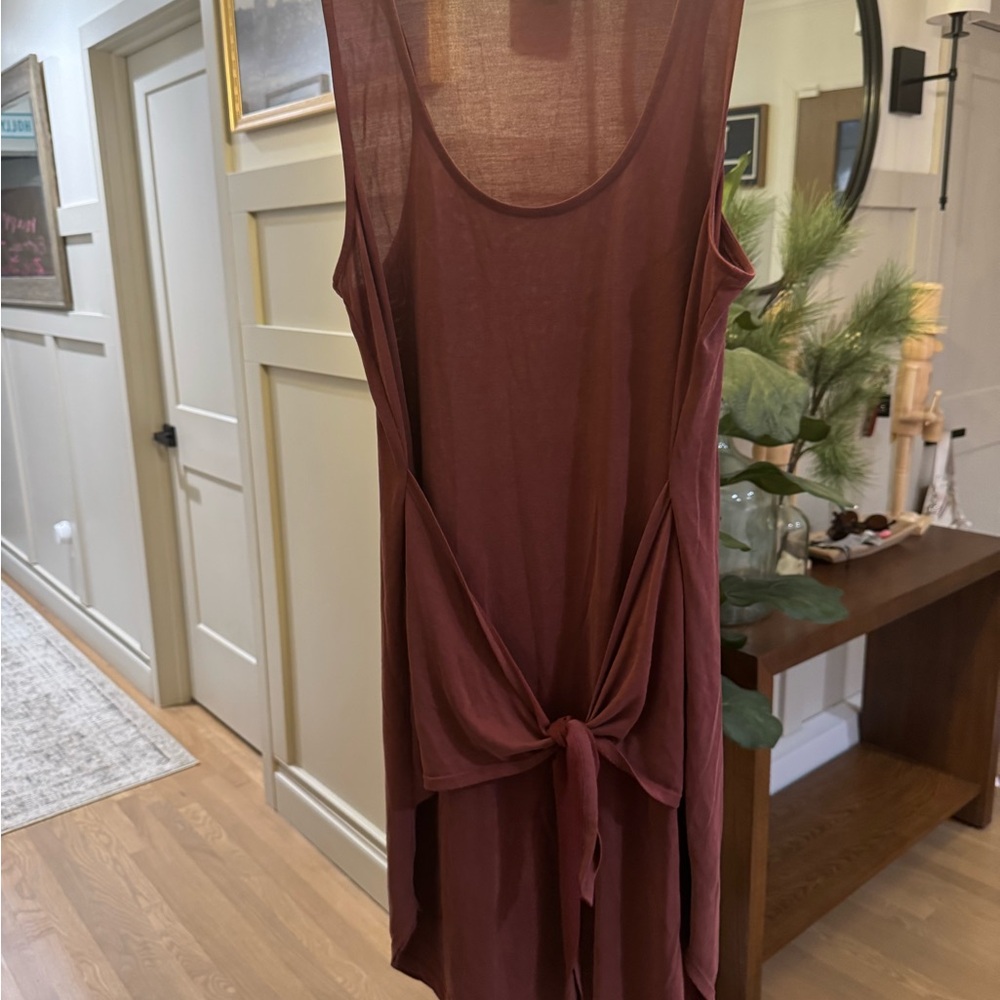 Socialite Burgundy Tie Front Dress